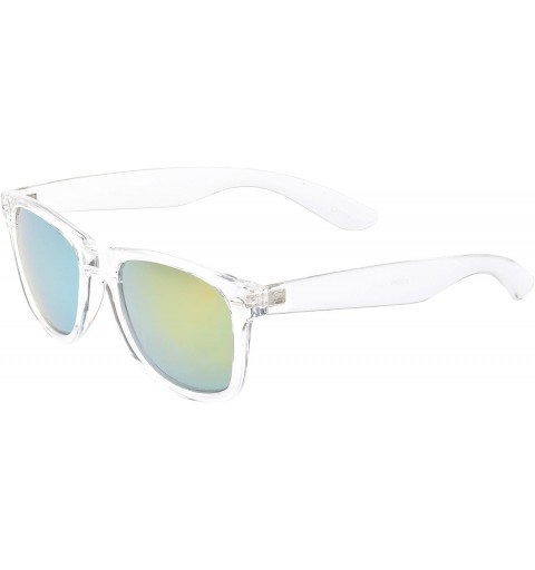 Square 'St. Lucas' Retro Square Fashion Sunglasses - Yellow - CM11OJA1QSD $7.50