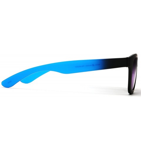Sport Valencia Polarized Horned Rim Sunglasses with TR90 Unbreakable Construction - Deep Blue - CO12E0DZV6R $39.56
