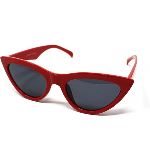 Cat Eye Classic Cat Eye Sunglasses - 50s Retro Style Shades - - Red - C6195LOAHXE $9.38