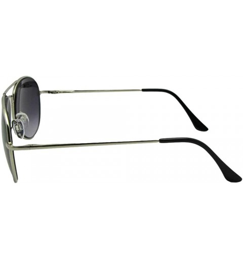 Aviator Mens Big Aviator Bifocal Sunglasses B83 - Silver Frame Gray Lenses - CC195E2CMRA $18.63