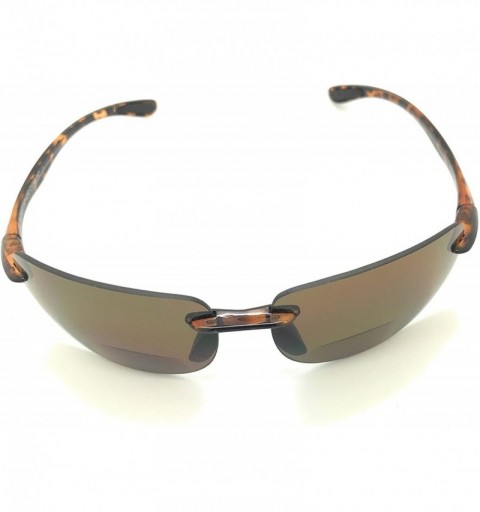 Square Sun Readers Rimless Maui Wrap Polarized or Non-polarized Lightweight TR90 Frame Bifocal Sunglasses - C7188HIN5GG $50.04