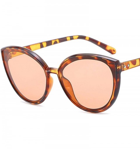 Oval Luxury Ers Cat Eye Sunglasses Vintage Retro Female Sun Glasses Women UV400 Eyewear - C6blue - CX199CET4AY $21.31