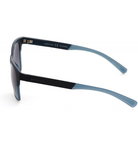Wayfarer Made In ITALY Men's Polarized Vintage Sunglasses DS1511 - Matte Blue - CJ189NXGCG9 $51.90
