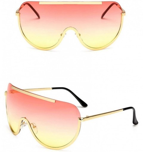 Round 2019 One piece Alloy Sunglasses Women Classic Round Sun Glasses Metal Candy Colors Outdoor Feminino UV400 - CC18W804W9Q...