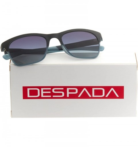 Wayfarer Made In ITALY Men's Polarized Vintage Sunglasses DS1511 - Matte Blue - CJ189NXGCG9 $51.90
