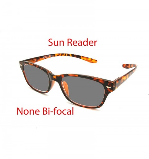 Sport Lightweight Plastic Hanging Reading Glasses Free Pouch SPRING HINGE - Shiny Tortoise Sun Reader - CF17YIQUEUZ $15.48