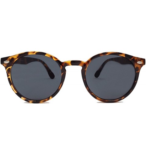 Round Vintage Sunglasses Horn Rimmed Round Circle Sunglasses IL1011 - Tortoise - C718KHSGZUY $15.32