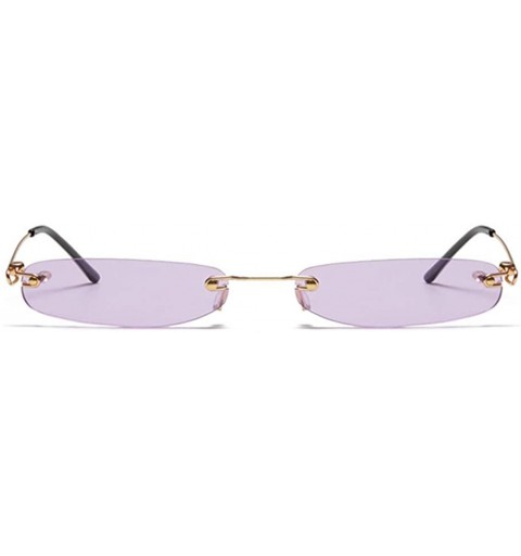 Rimless Retro Small Square Frameless Sunglasses for Women/Men Metal Legs UV400 - C2 - C119054TMD2 $6.24