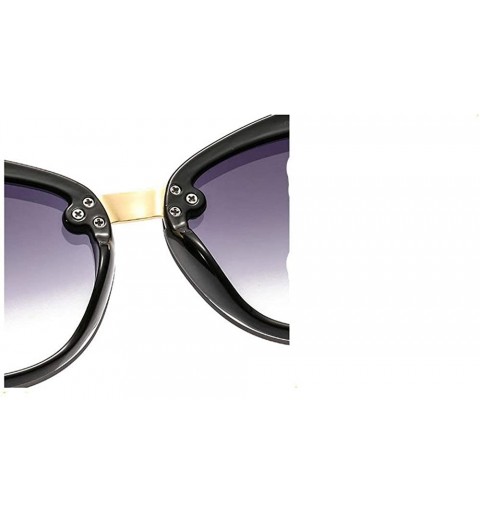 Oval 2019 new rhinestone rivet elegant gemstone oval retro cat sunglasses ladies diamond tone belt box - Pink - CP18QIY677A $...