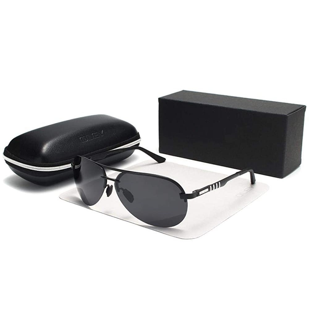 Oversized Polarized Sunglasses Men Classic Pilot Sun Glasses Driving YA541 C1 - Ya541 C1box - C118XE9UA5U $17.94