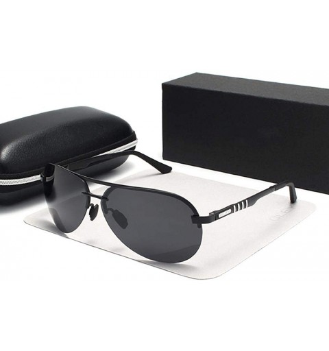 Oversized Polarized Sunglasses Men Classic Pilot Sun Glasses Driving YA541 C1 - Ya541 C1box - C118XE9UA5U $17.94