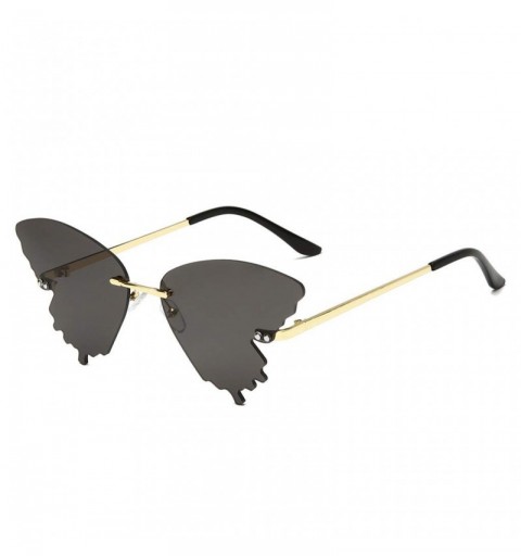 Wrap Sunglasses - Summer New Butterfly Sunglasses Gradient Butterfly Shape Frame - B - CM19064LTT3 $21.58