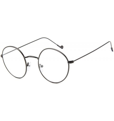 Oversized Retro Oversized classic Metal Frame for Men Women clear lens Eyewear - Color 2 - CL18MDL67GN $12.35