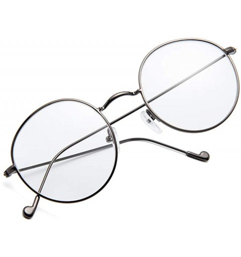Oversized Retro Oversized classic Metal Frame for Men Women clear lens Eyewear - Color 2 - CL18MDL67GN $12.35