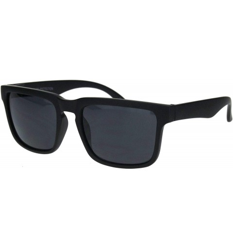 Sport Mens Rectangular Sport Keyhole Classic 90s Sunglasses - All Black - CQ18LQQZXOY $20.48