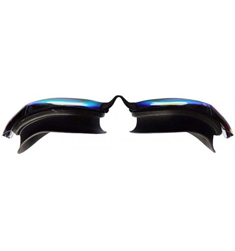 Aviator Unisex Swimming Goggles Glasses- Colorful HD Waterproof Anti-Fog Full Frame Goggles - Black - CT196LA0DKE $10.46