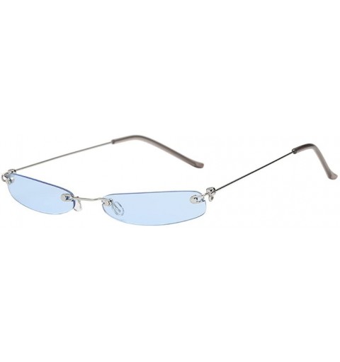 Rectangular Vintage Sunglasses Rectangular Eyewear - E - C0190HY3K6Z $11.46