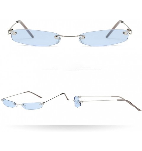 Rectangular Vintage Sunglasses Rectangular Eyewear - E - C0190HY3K6Z $11.46