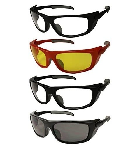 Wrap Premium Wrap Sunglasses with Adjustable Temples 570034 - Cl Matte Black - CS17X66X2Y2 $10.46