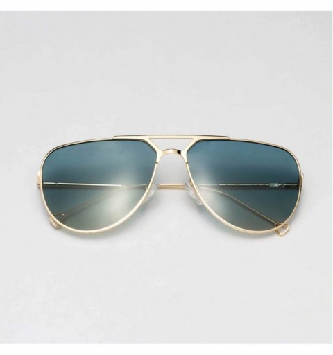 Aviator Classic Aviator Double Beam Polarized UV Protection Metal Sunglasses for Men and Women 1964 - Gradient Blue - C818R58...