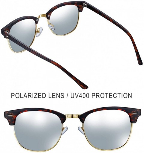 Sport Semi Rimless Polarized Sunglasses Women Men Retro Brand Sun Glasses - Leopard Silver - CM18GAHI494 $12.05