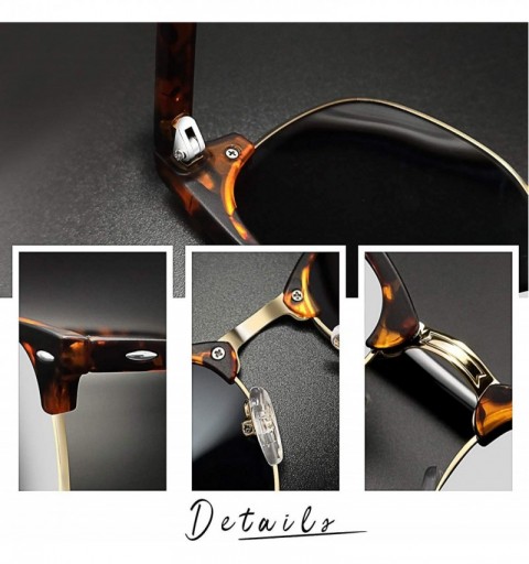 Sport Semi Rimless Polarized Sunglasses Women Men Retro Brand Sun Glasses - Leopard Silver - CM18GAHI494 $12.05