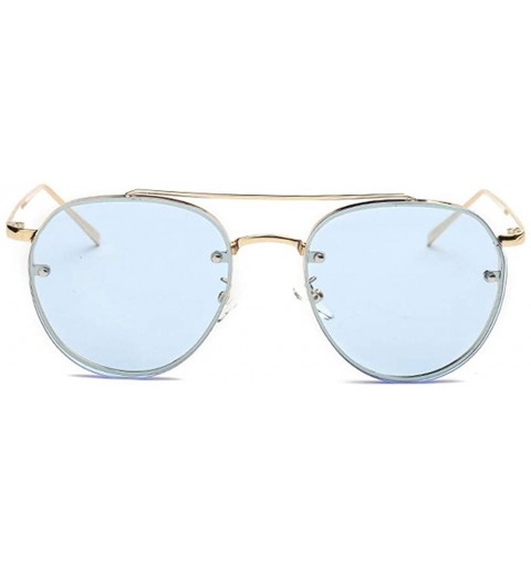 Oval Sunglasses Vintage Oversized Glasses Eyewear - Blue - CL18QTGN6HW $6.87