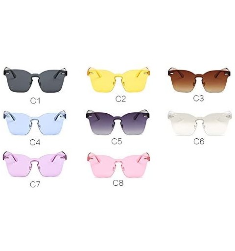 Rimless Sunglasses Women Summer Rimless Square Shades Sun Glasses Eyewear Sunshines Luxury Sunglasses - C8 - CD18Y6H4M6N $22.61