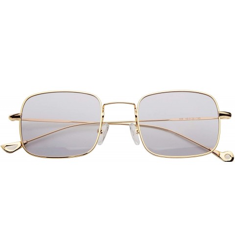 Rimless Retro Metal Frame Sunglasses Colored Lens - Gold-black - CU18S9TEQDR $8.88