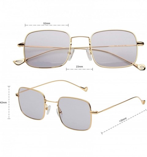 Rimless Retro Metal Frame Sunglasses Colored Lens - Gold-black - CU18S9TEQDR $8.88