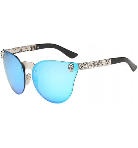 Oversized Men Women's Sunglasses-Vintage Frame Shades Acetate Frame UV Eyewear Sunglasses - F - C918E5IUSQ3 $10.47