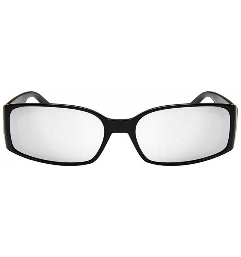 Goggle Unisex Lightweight Fashion Sunglasses Acetate Frame Mirrored Polarized Lens Glasses - Silver - CJ18TELDYHK $17.56