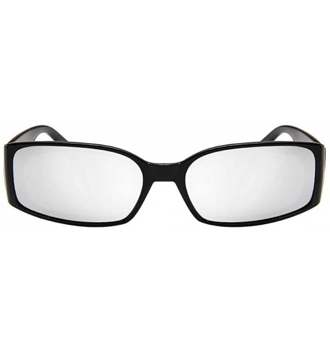 Goggle Unisex Lightweight Fashion Sunglasses Acetate Frame Mirrored Polarized Lens Glasses - Silver - CJ18TELDYHK $11.31