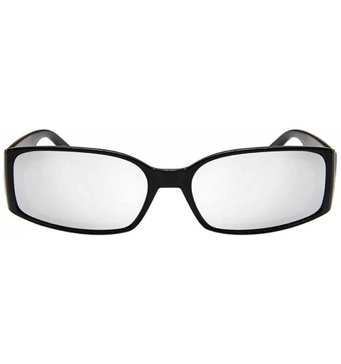 Goggle Unisex Lightweight Fashion Sunglasses Acetate Frame Mirrored Polarized Lens Glasses - Silver - CJ18TELDYHK $11.31