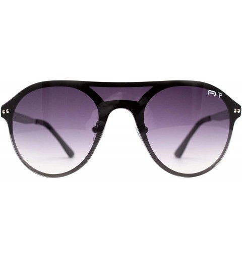 Oval p691 Trendy Oval Polarized - for Womens 100% UV PROTECTION - Black-blackdegrade - CJ192T0SY64 $28.54