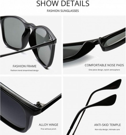 Aviator Classic Sunglasses Polarized Protection Mirrored - 1black/Blue - C018T84EYZ8 $9.39