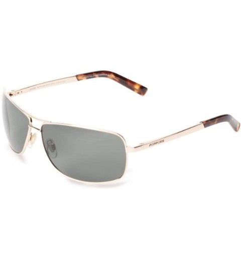 Rectangular Kona Sunglasses & Carekit Bundle - Shiny Light Gold / G-15 Polarized - CF18OEME3WY $37.55