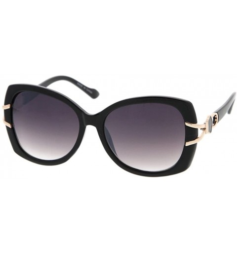 Butterfly Vintage Fashion Oversize Butterfly Frame Women Sunglasses Model 56 - Black - C0182AZIEXI $11.38