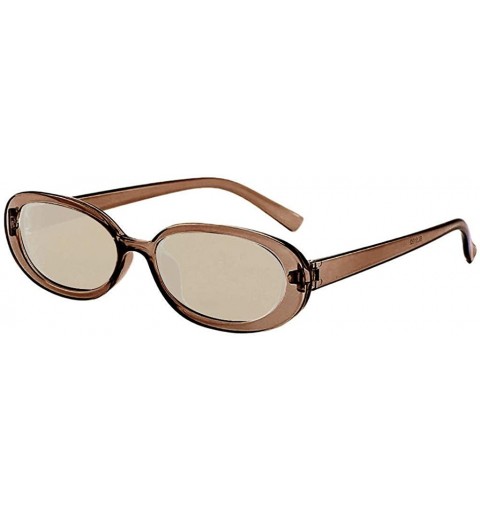 Oversized Unisex Fashion Small Frame Sunglasses Vintage Retro Irregular Shape Sun Glasses - Multicolor G - CI190OIT2GE $10.79