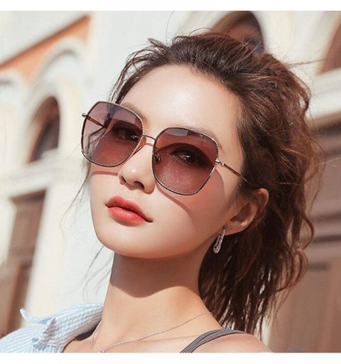 Square Polarized Sunglasses for Men and Women for Outdoor Activities Metal Frame - A - CF19832E5M8 $31.24
