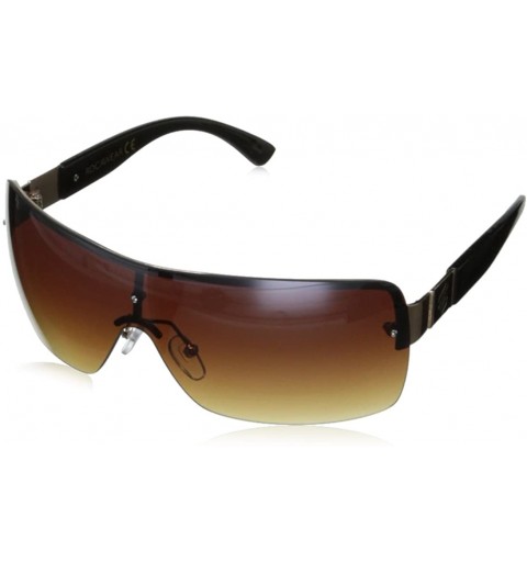 Shield Men's R1384 Shield Sunglasses - Gold/Black - CH11HJIX3BL $89.50