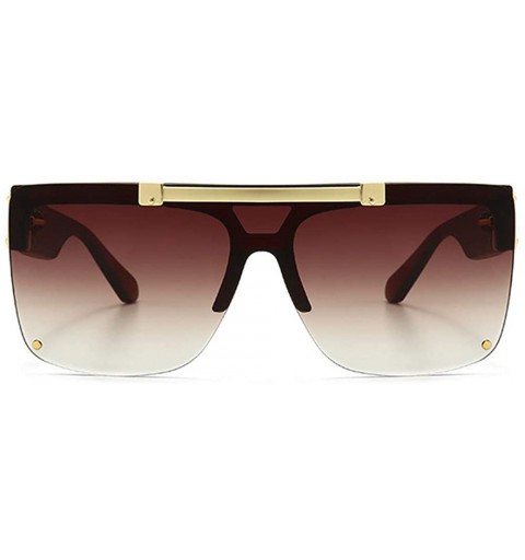 Rimless Square sunglasses flip up sunglasses for men women retro Rimless sunglasses uv400 protection - 6 - CH193LLXL84 $16.83