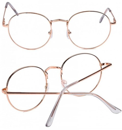 Oversized Fashion New Metal Vintage Round Glasses Women Men Oversized Glasses Frame Optical Eyeglass Vision Care Spectacles -...