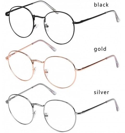 Oversized Fashion New Metal Vintage Round Glasses Women Men Oversized Glasses Frame Optical Eyeglass Vision Care Spectacles -...