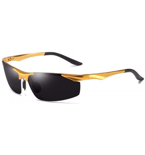 Aviator Male Aluminum Magnesium Polarizing Sunglasses Outdoor Sports Riding Sunglasses Driver's Driving Glasses - E - CX18Q7C...