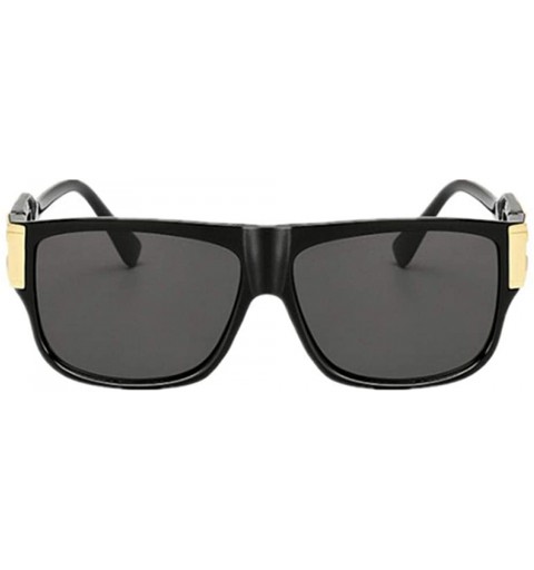 Oversized Retro Sunglasses Men Vintage Brand Designer Sun Glasses Male Celebrity C1black - C1black - CI18Y2OA2GI $8.76