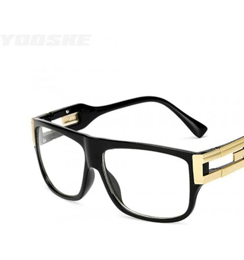 Oversized Retro Sunglasses Men Vintage Brand Designer Sun Glasses Male Celebrity C1black - C1black - CI18Y2OA2GI $8.76