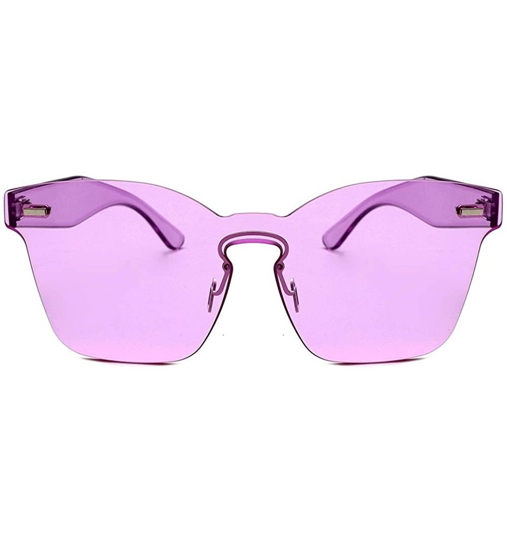 Sport Sun Blinkers Women Unisex Fashion Chic Shades Acetate Frame UV Glasses Sunglasses - Purple - C918NANN8HM $10.37