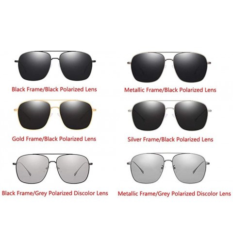 Sport Discolor Polarized Sunglasses Mens Driving Metal Oval Women UV400 Protection Dark Glasses - CB18RIT3N0Q $11.70