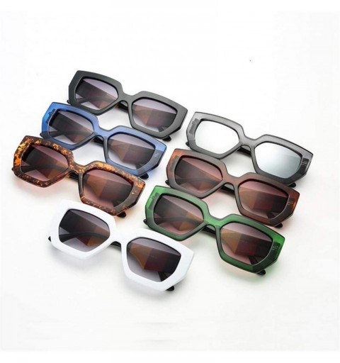 Square One-piece Cat Eye Sunglasses Women Gradient Lens Retro Mirror Rimless Sun Glasses Vintage Travel Eyewear UV400 - C3197...